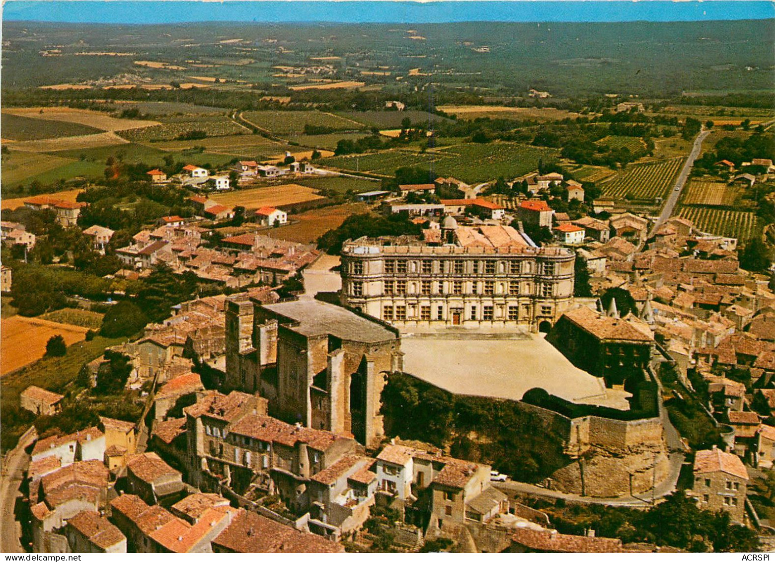 GRIGNAN  Le Chateau Vue Aerienne  Belle Carte    14  (scan Recto-verso) KEVREN0625 - Grignan
