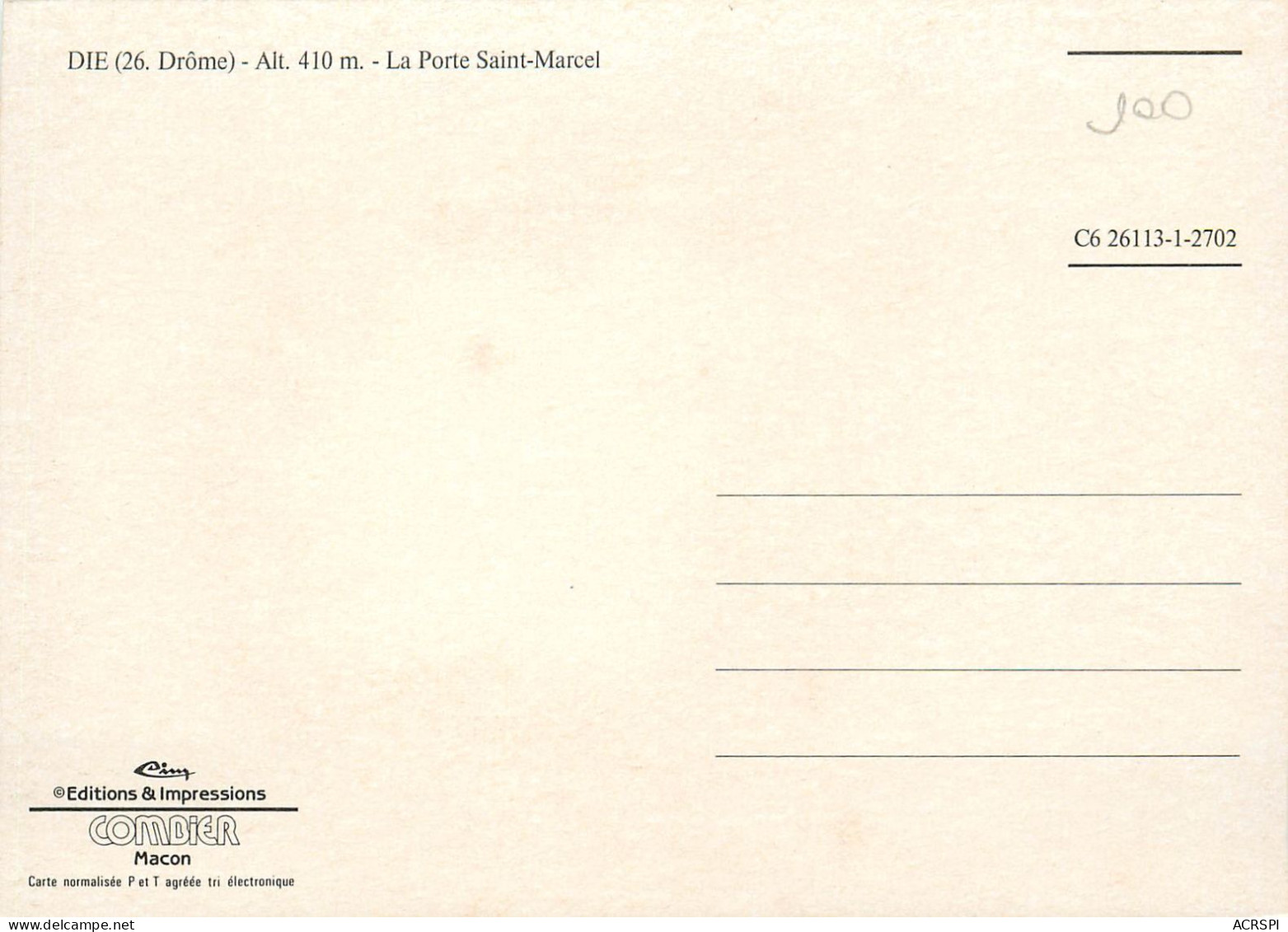 26 Drome   DIEULEFIT   Porte Saint Marcel    21    (scan Recto-verso) KEVREN0624 - Dieulefit