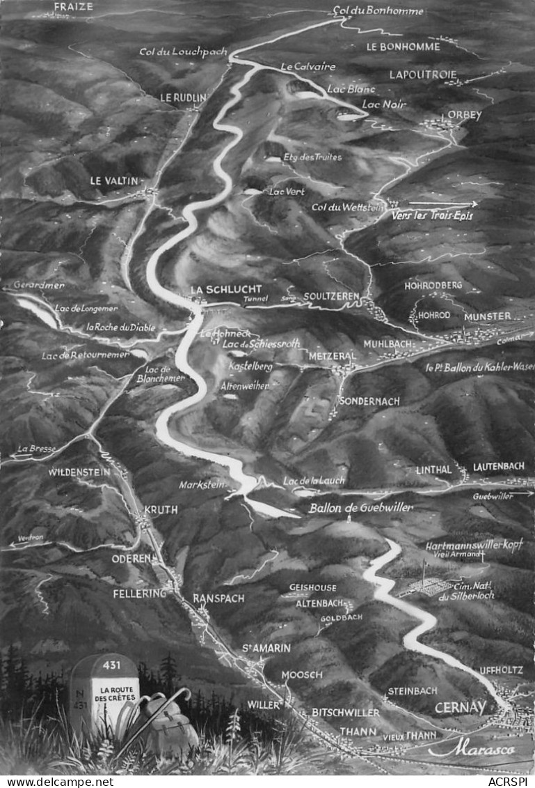 Cernay Route Des Cretes Entre Sainte-Marie-aux-Mines Et Uffholtz  43 (scan Recto Verso)KEVREN0661 - Cernay