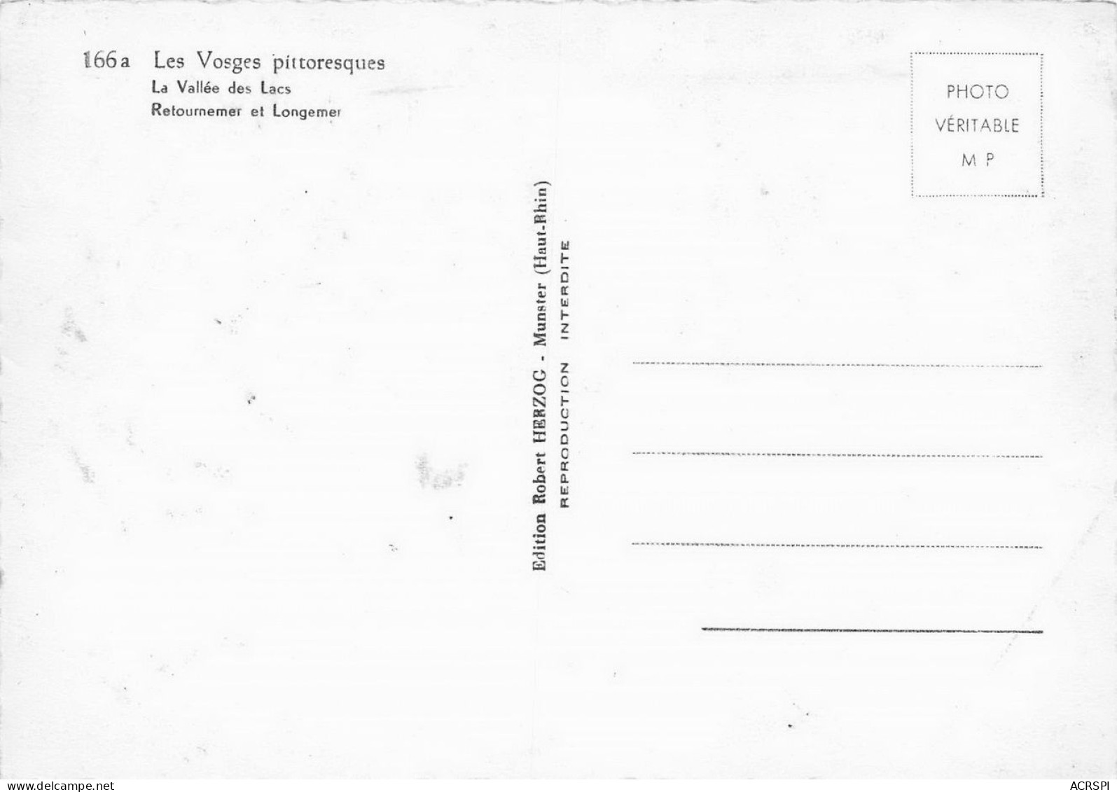 88 Vallée Des Lacs RETOURNEMER ET LONGEMER  38 (scan Recto Verso)KEVREN0661 - Xonrupt Longemer