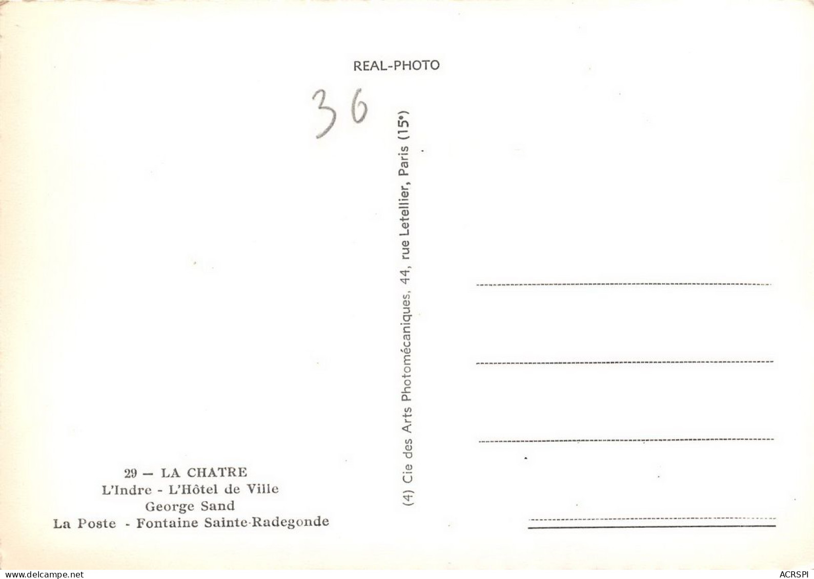36  LA CHATRE Multivue   45 (scan Recto Verso)KEVREN0658 - La Chatre