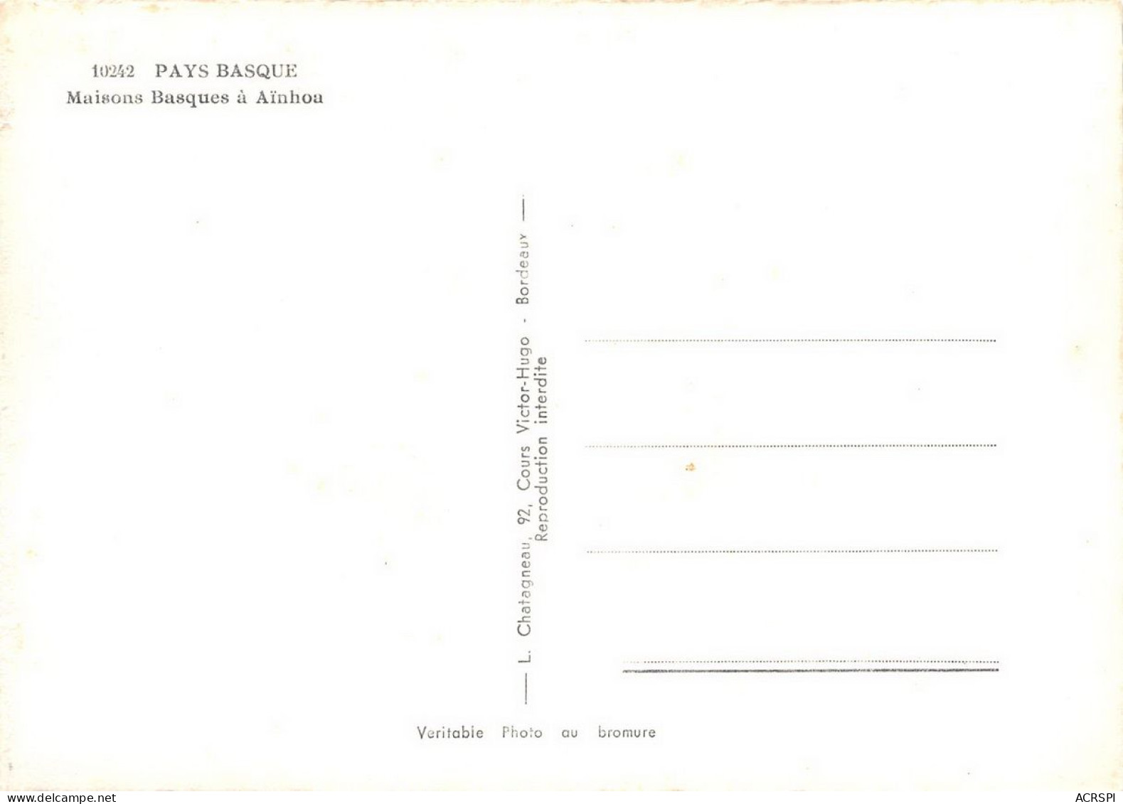 AINHOA Maisons Basques  54 (scan Recto Verso)KEVREN0676 - Ainhoa