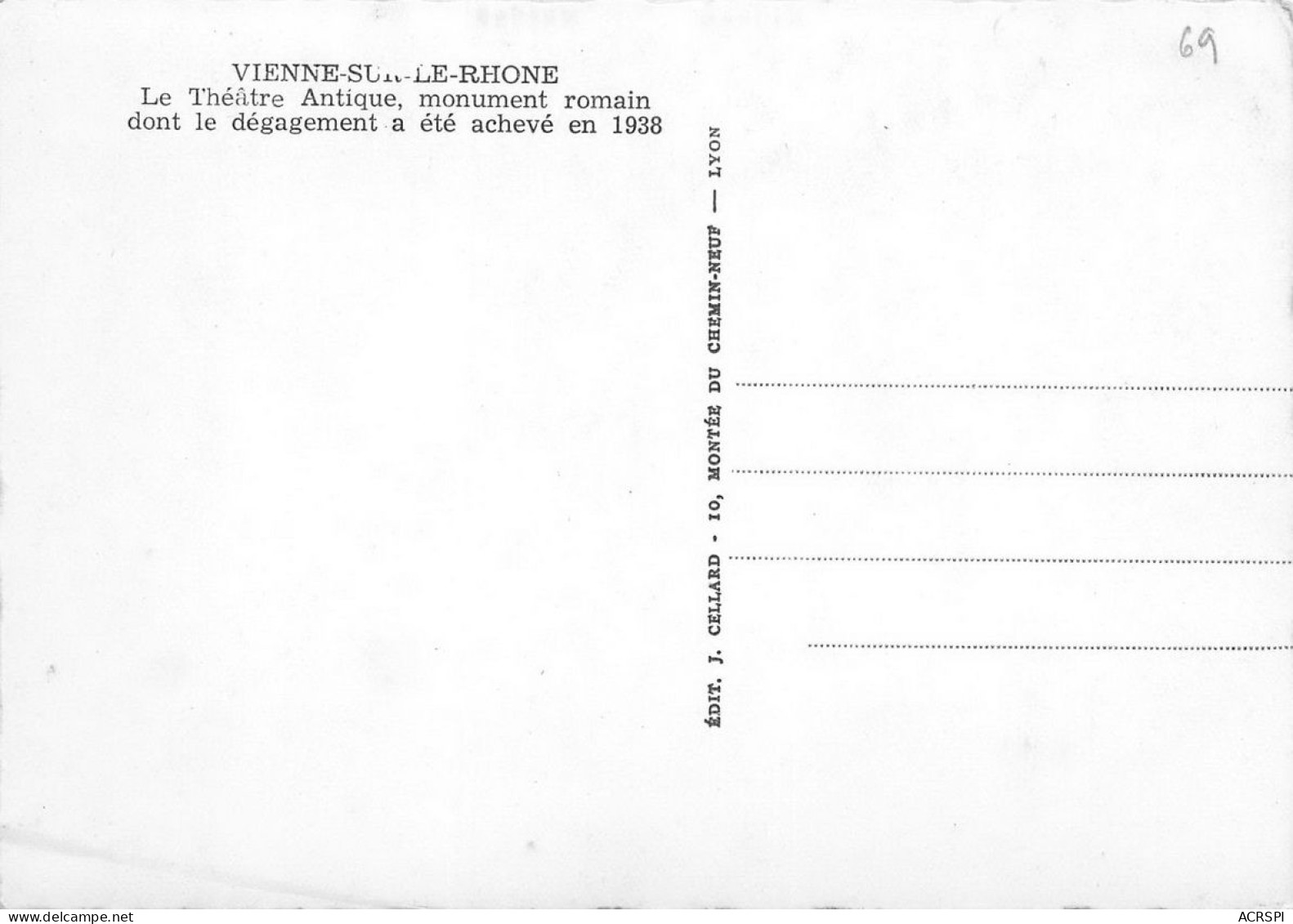 LYON   Le Petit Théatre Romain De FOURVIERE Les Gradins  3 (scan Recto Verso)KEVREN0686 - Lyon 5