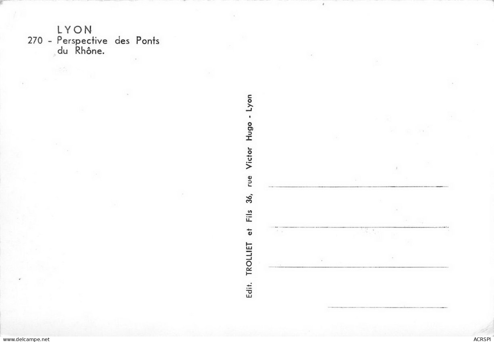 LYON  Perspective Des Ponts  3 (scan Recto Verso)KEVREN0685 - Lyon 2