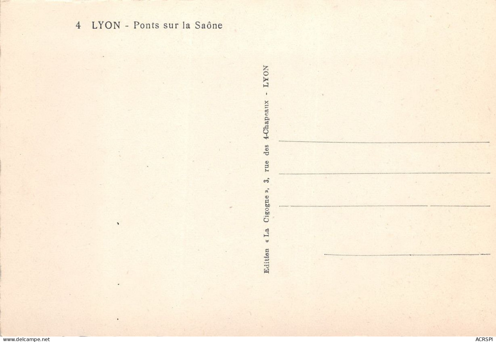 LYON  Perspective Des Ponts Sur La Saone  4 (scan Recto Verso)KEVREN0685 - Lyon 2