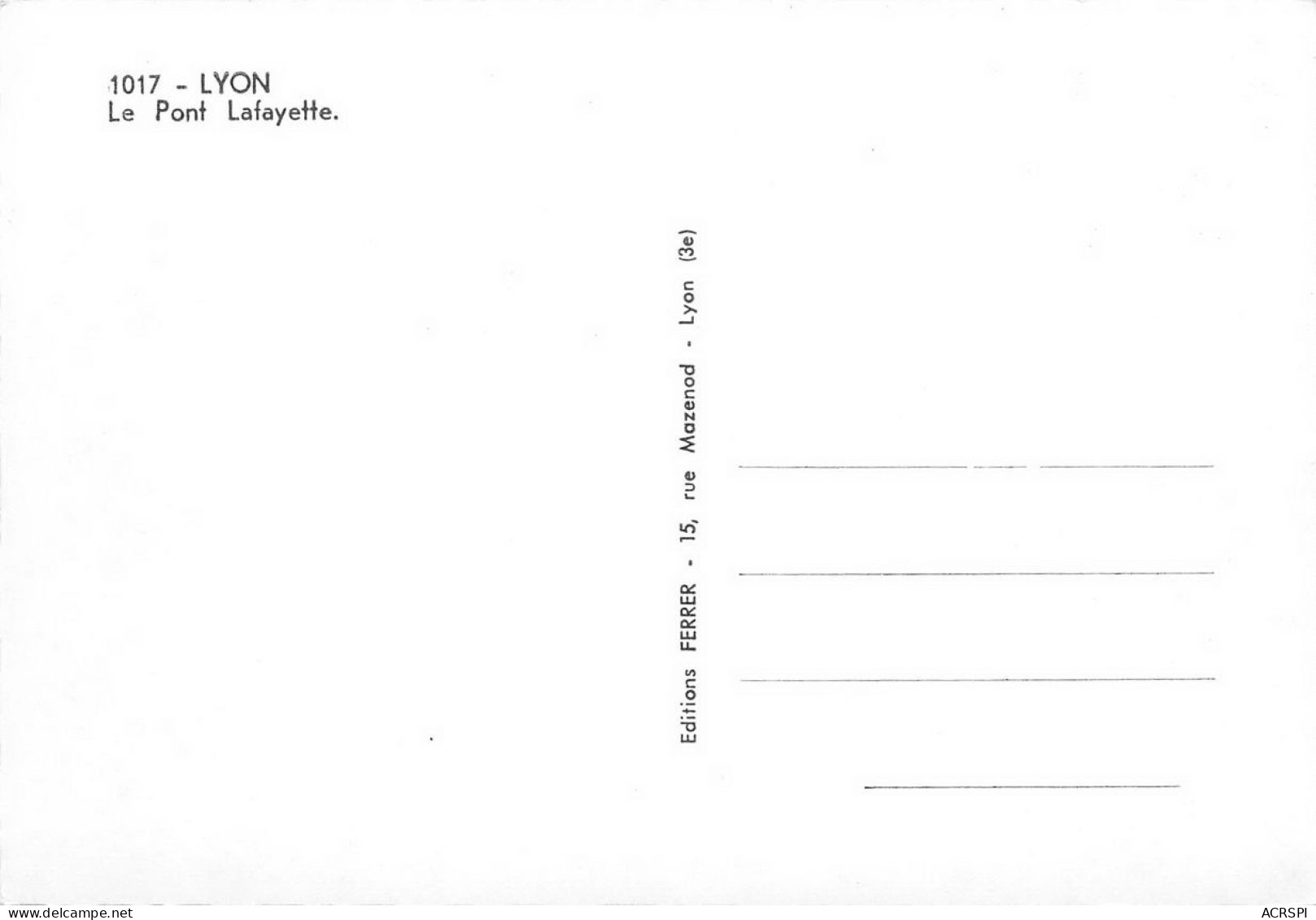 LYON Pont Lafayette 5 (scan Recto Verso)KEVREN0685 - Lyon 2