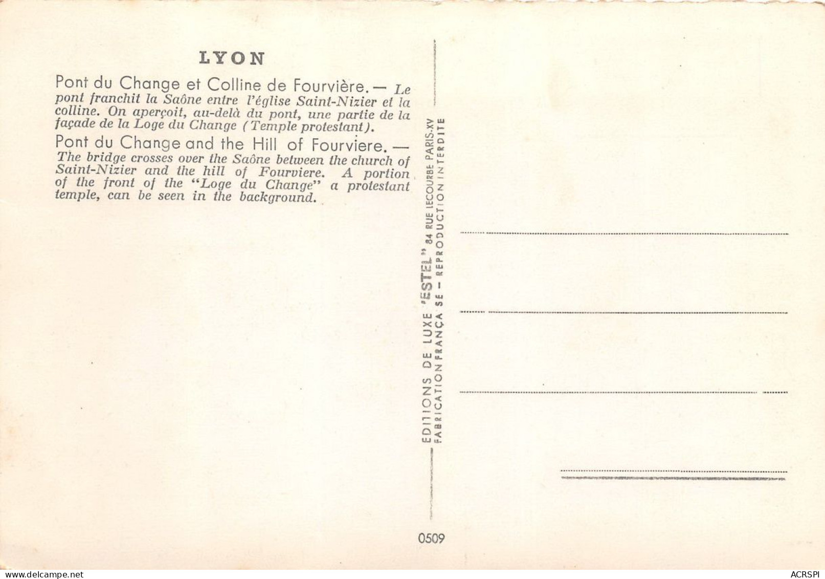 LYON Pont Du Change  9 (scan Recto Verso)KEVREN0685 - Lyon 6