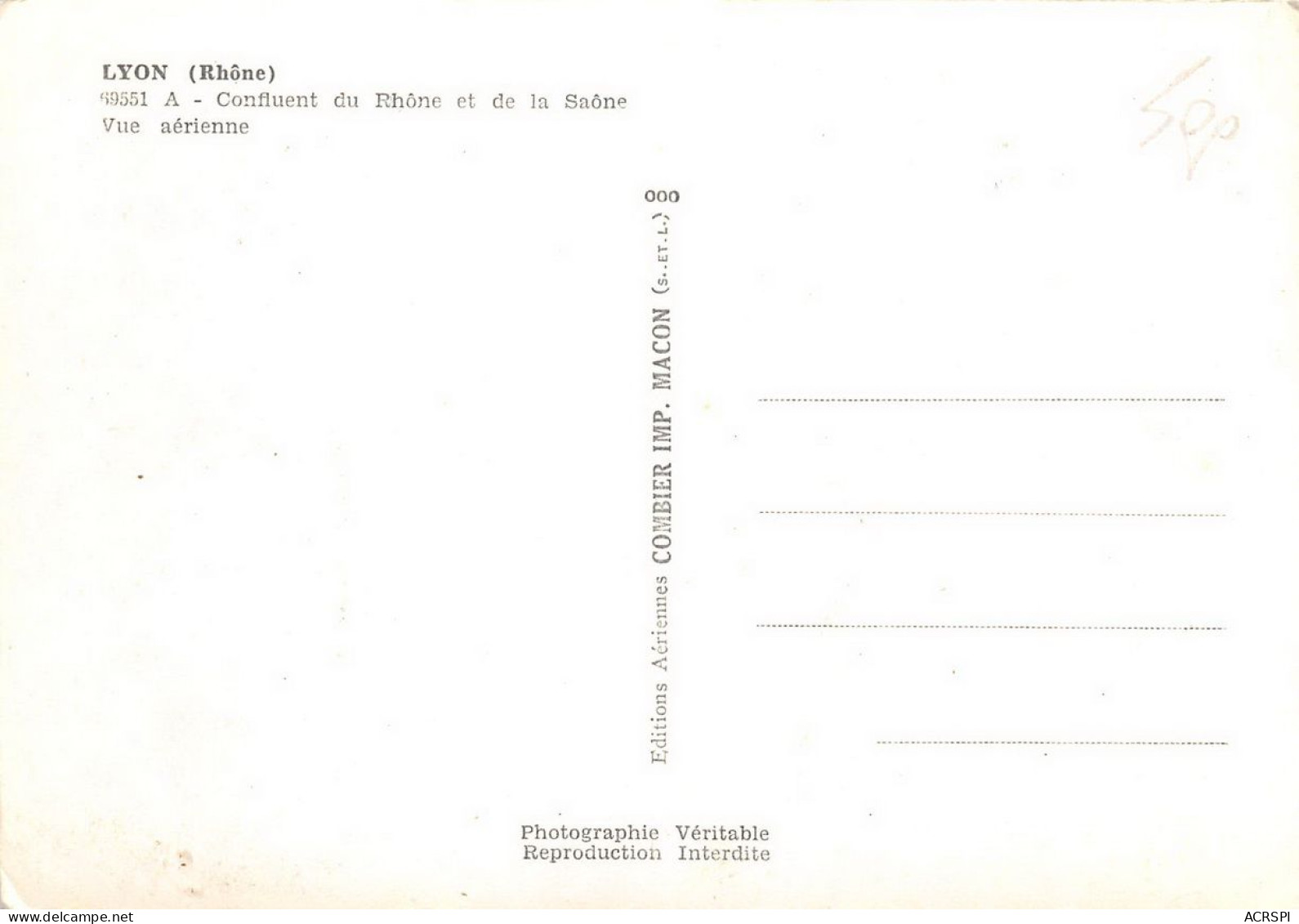 LYON Confluent Du Rhone Et De La Saone  13 (scan Recto Verso)KEVREN0685 - Lyon 2