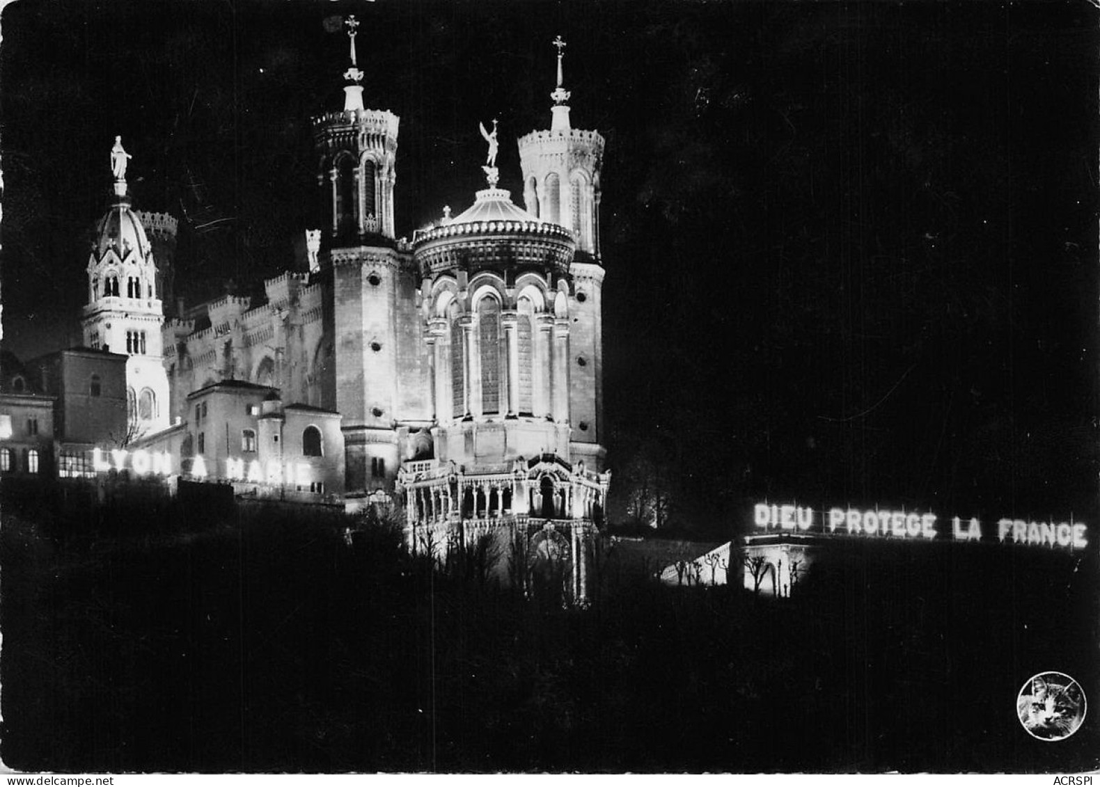 LYON Colline De Fourvière Basilique Notre Dame  8 Décembre Illumination Et La Saône  50 (scan Recto Verso)KEVREN0684 - Lyon 5