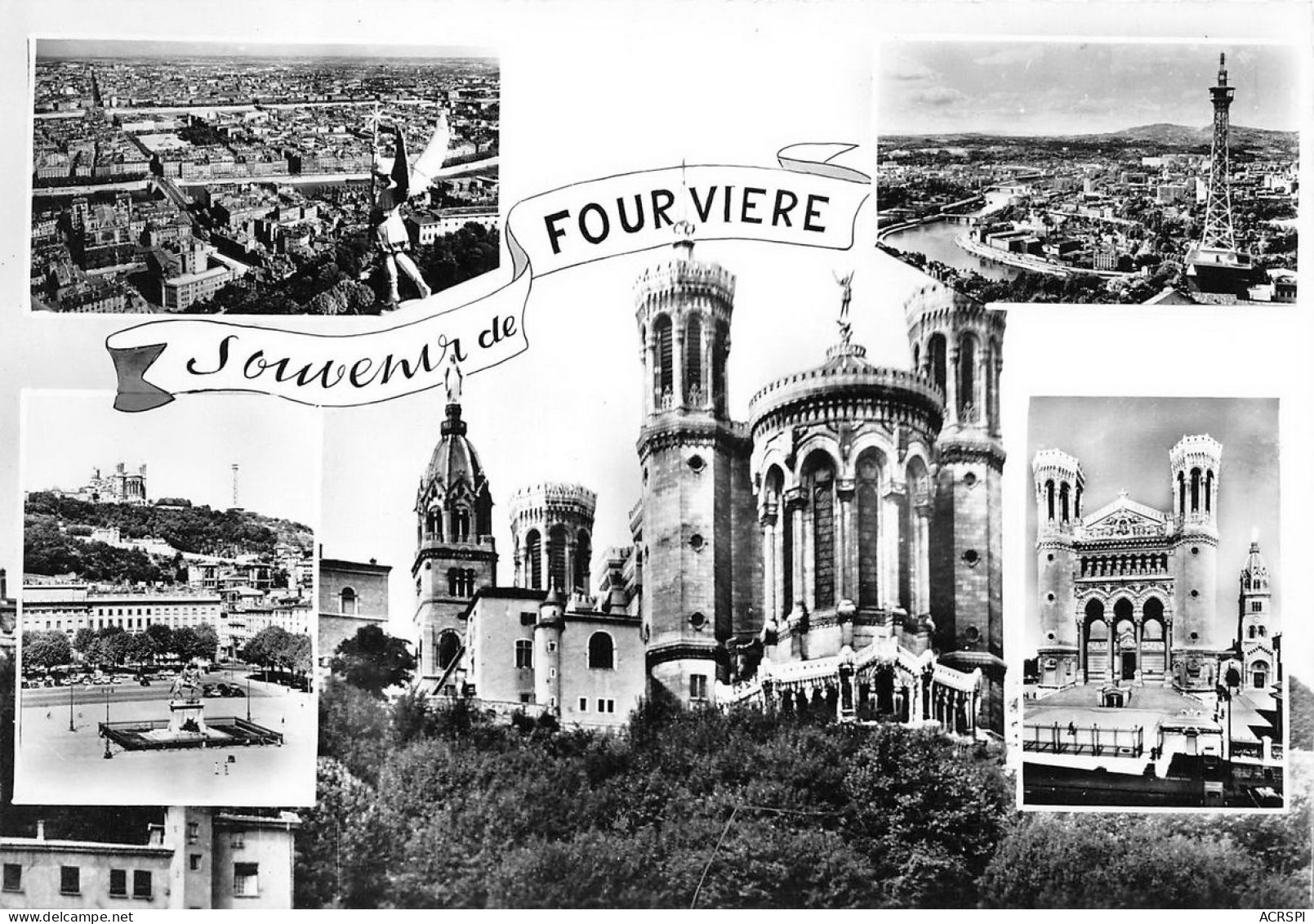 LYON Colline De Fourvière La Basilique  Multivue  39 (scan Recto Verso)KEVREN0684 - Lyon 5