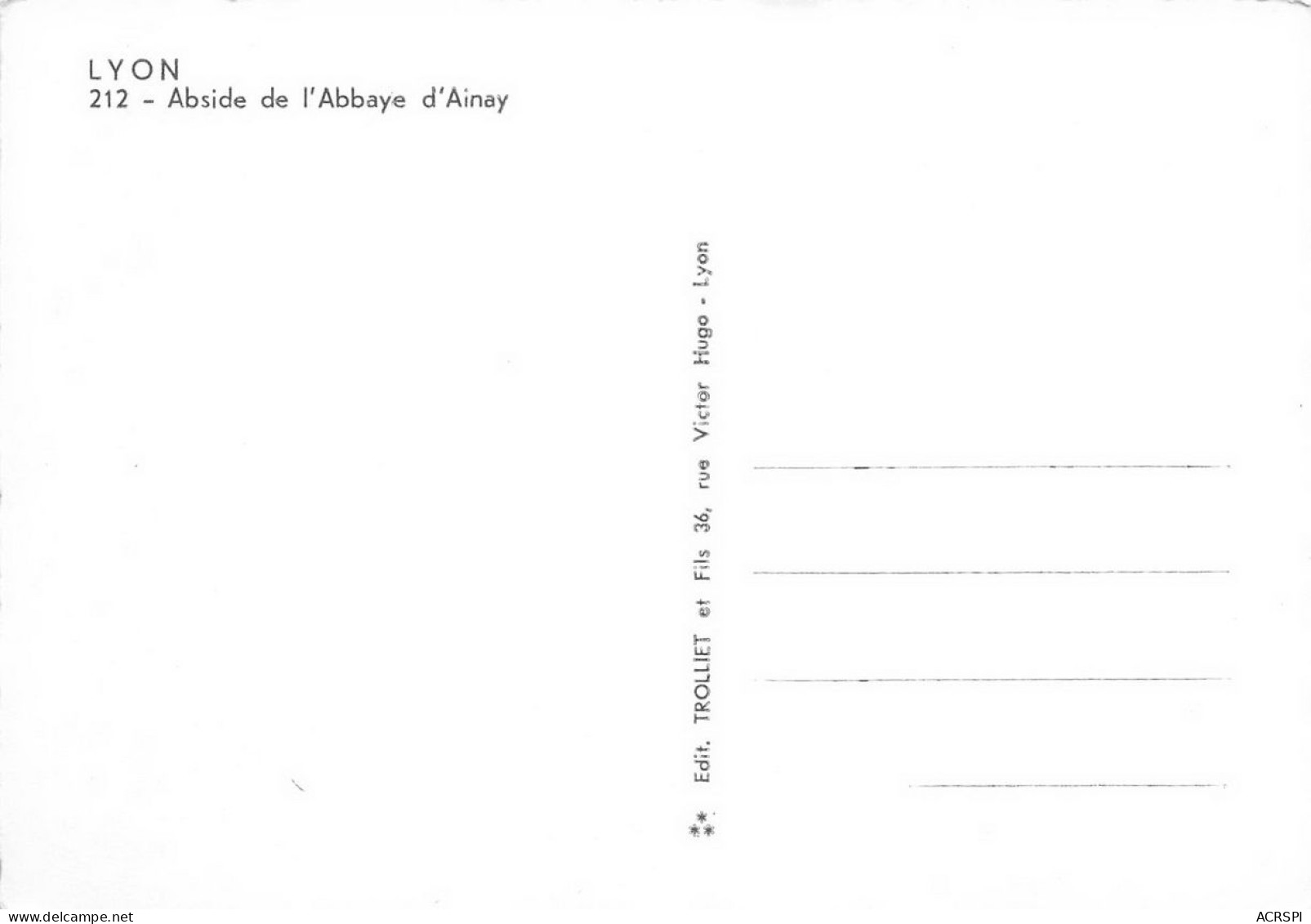 LYON Basilique De St Martin D'AINAY Abside La Nuit  55 (scan Recto Verso)KEVREN0686 - Lyon 2