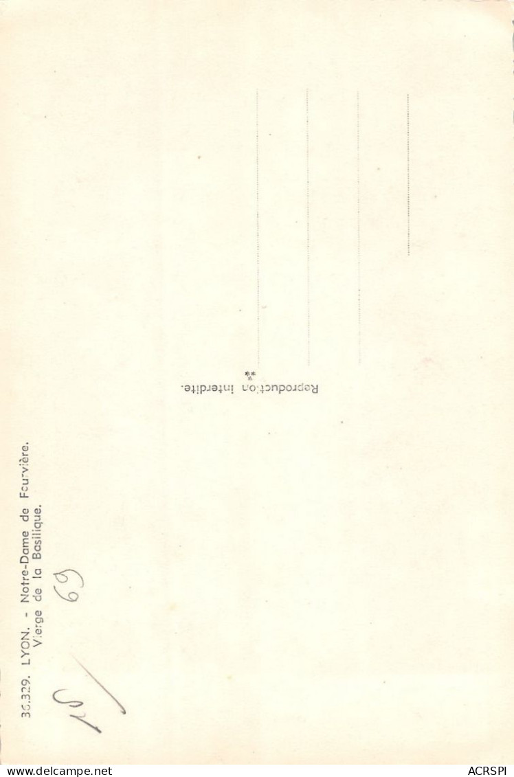 LYON  Vierge De Notre Dame De Fourvière  11 (scan Recto Verso)KEVREN0684 - Lyon 5