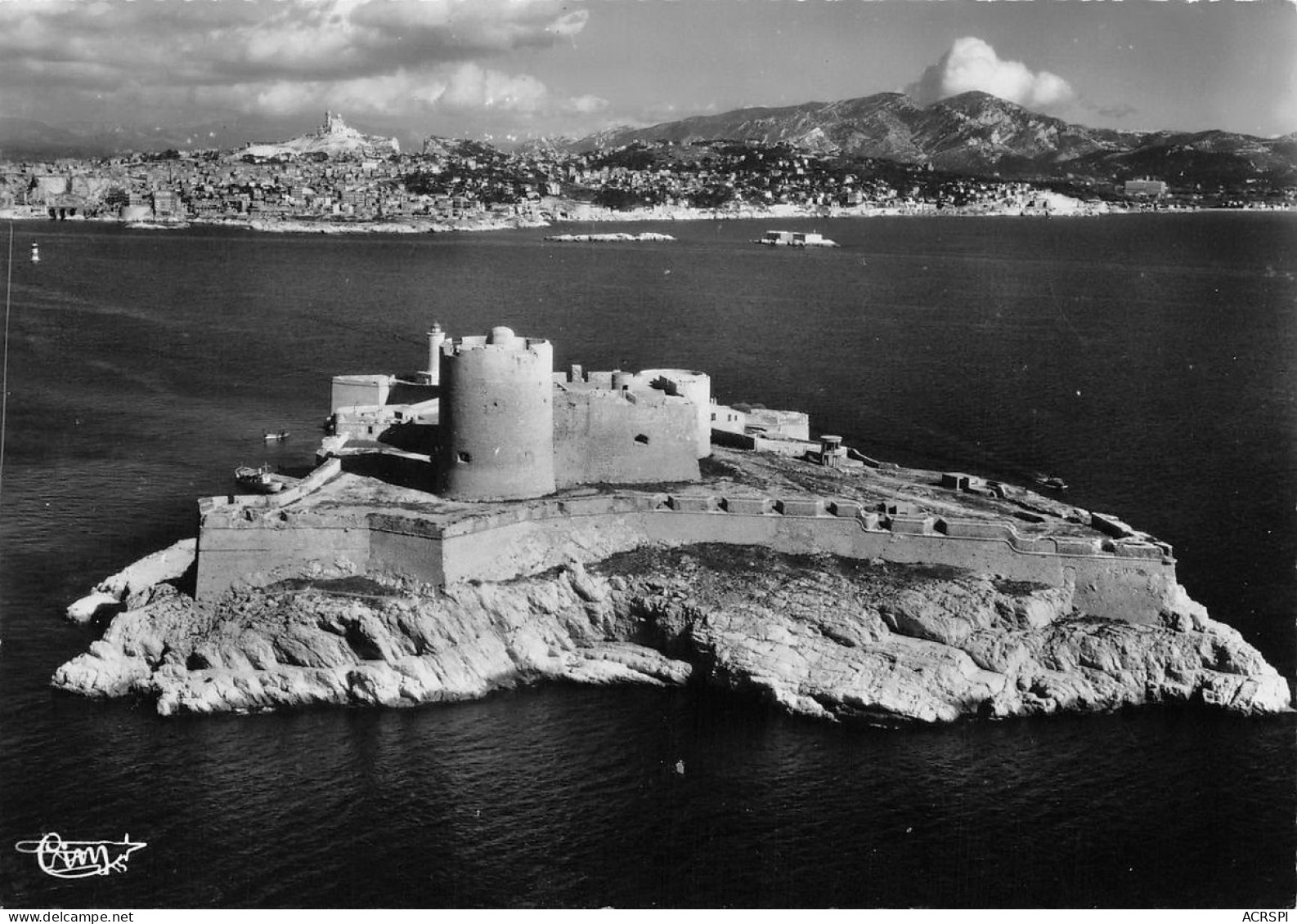 MARSEILLE Le Chateau D'IF Vue Aerienne 3 (scan Recto Verso)KEVREN0692 - Château D'If, Frioul, Islands...