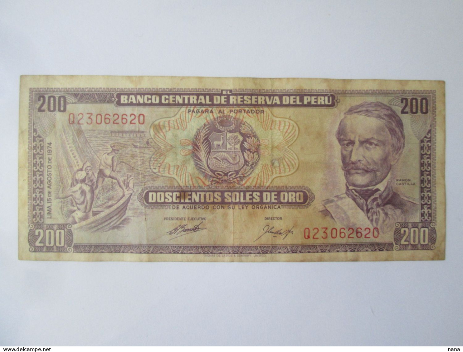 Peru 200 Soles De Oro 1974 Banknote,see Pictures - Peru