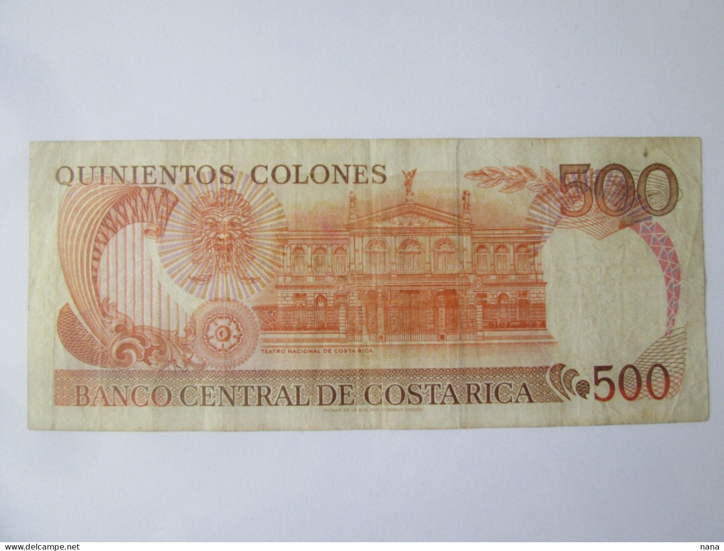 Costa Rica 500 Colones Annee Rare 1987 Billet De Banque/Banknote 500 Colones 1987 Rare Year - Costa Rica