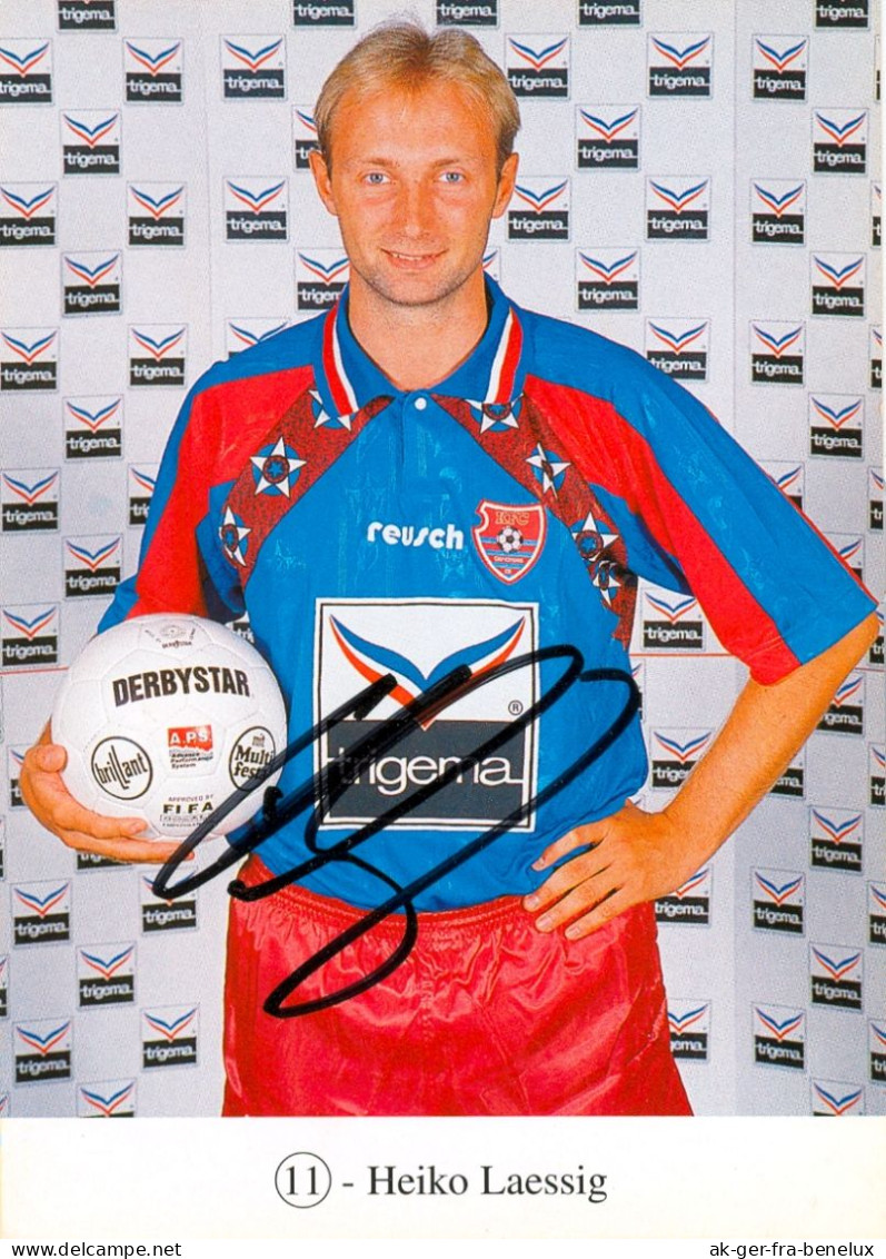 Fußball-Autogrammkarte AK Heiko Laeßig KFC Uerdingen 05 95-96 FC Bayer Krefeld 1. Magdeburg SV Austria Salzburg Red Bull - Autografi