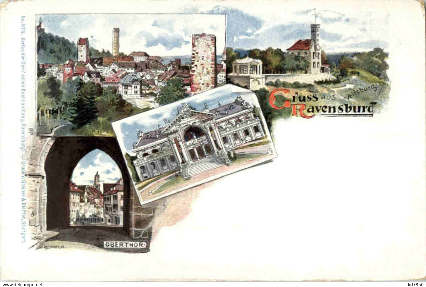 Gruss Aus Ravensburg - Litho - Ravensburg