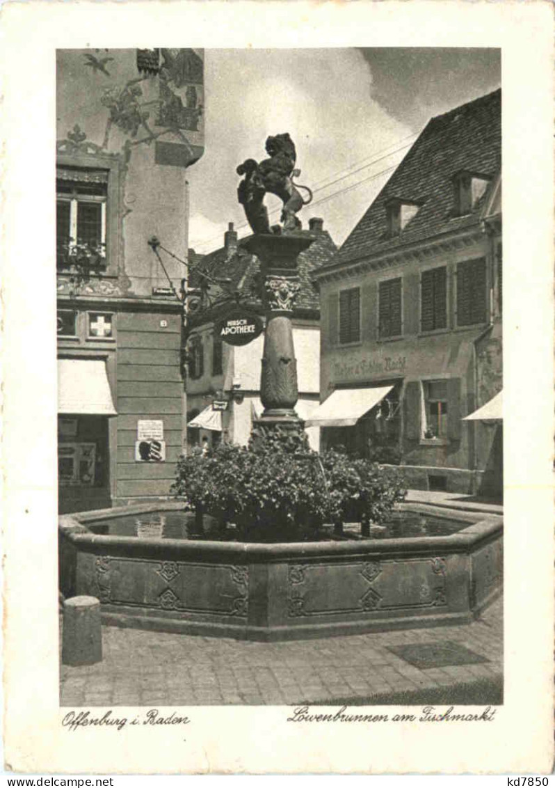 Offenburg In Baden - Löwenbrunnen Am Fischmarkt - Offenburg