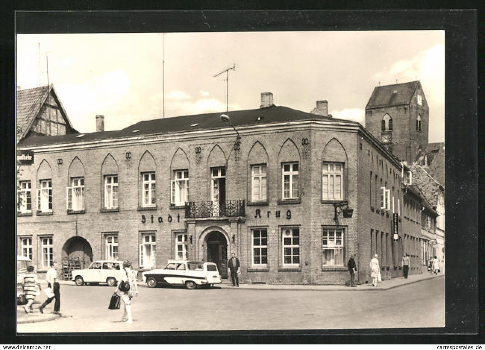 AK Parchim, Blick Zum Gasthaus Stadtkrug  - Parchim