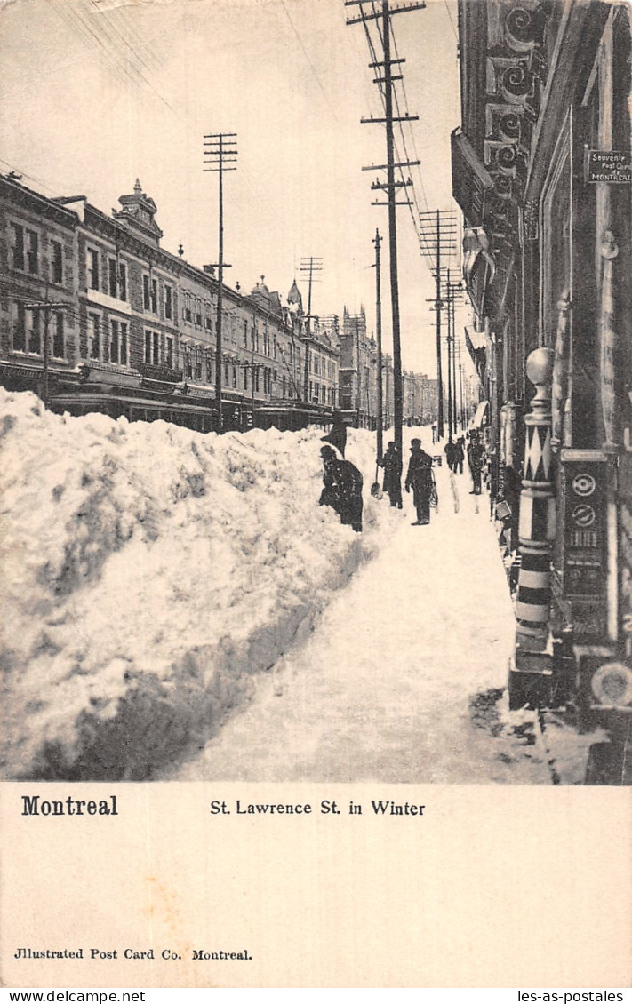 CANADA MONTREAL ST LAWRENCE ST IN WINTER - Cartes Modernes
