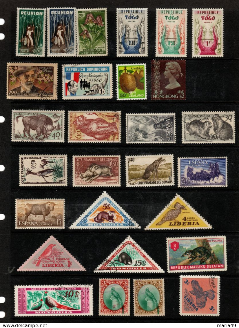 World  Fauna Stamps Lot 68 - Kilowaar (max. 999 Zegels)