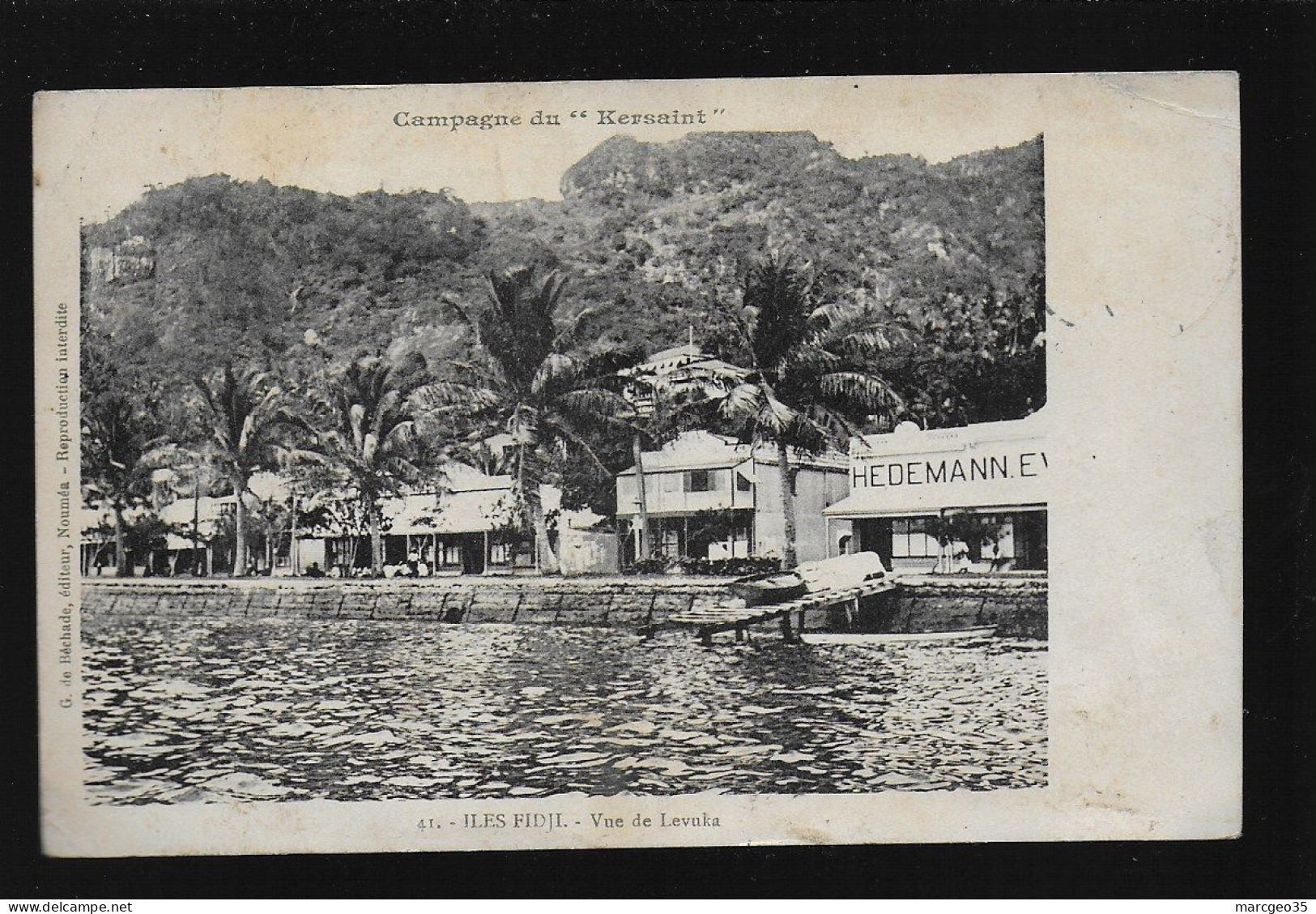 Iles Fidji Vue De Levuka Campagne Du Kersaint édit.g.de Béchade N° 41 - Fidschi