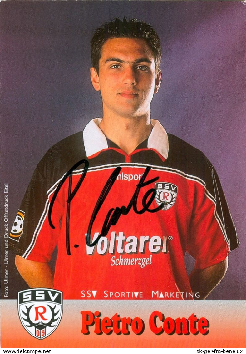 Fußball-Autogrammkarte AK Pietro Conte SSV Reutlingen 05 01-02 Entringen Ammerbuch Pforzheim Schönaich Deutschland - Autographes