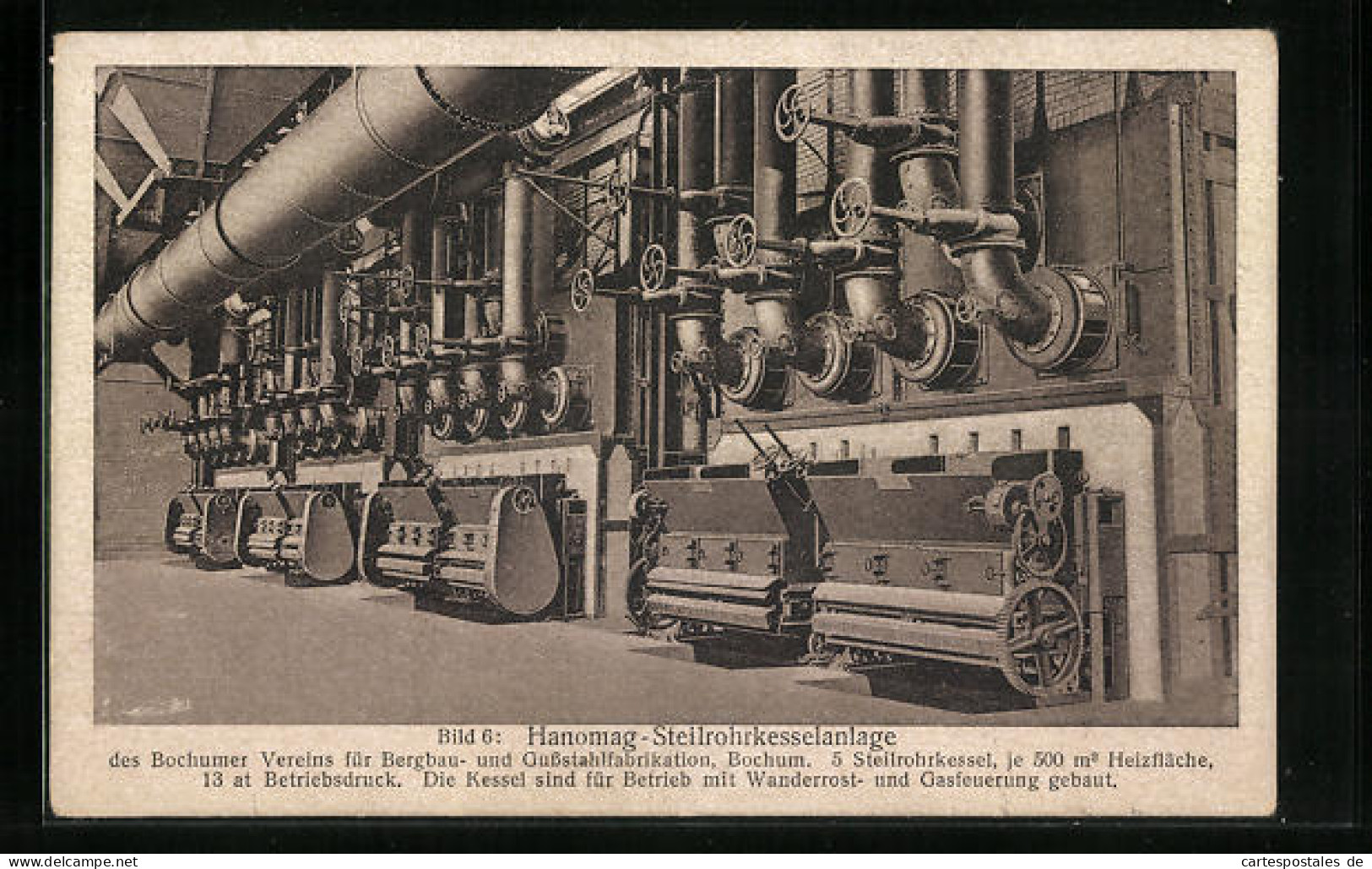 AK Bochum, Bochumer Verein F. Bergbau- U. Gussstahlfabrikation, Hanomag-Steilrohrkesselanlage  - Industrial