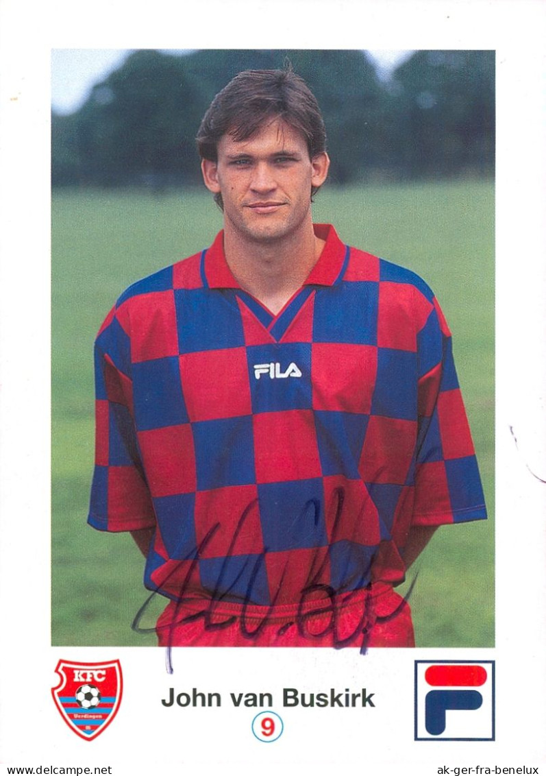 Fußball-Autogrammkarte AK John Van Buskirk KFC Uerdingen 97-98 FC Bayer Krefeld FC Rot-Weiß Erfurt RW SF Siegen LR Ahlen - Authographs