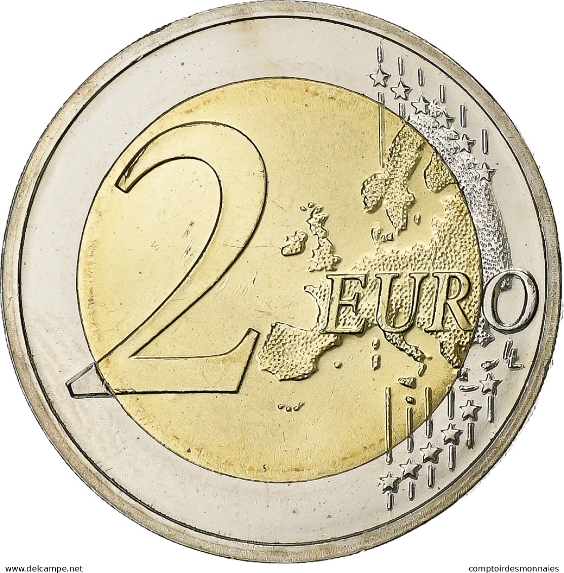 Allemagne, 2 Euro, 2015, Karlsruhe, 30 Ans   Drapeau Européen, SPL+ - Germany