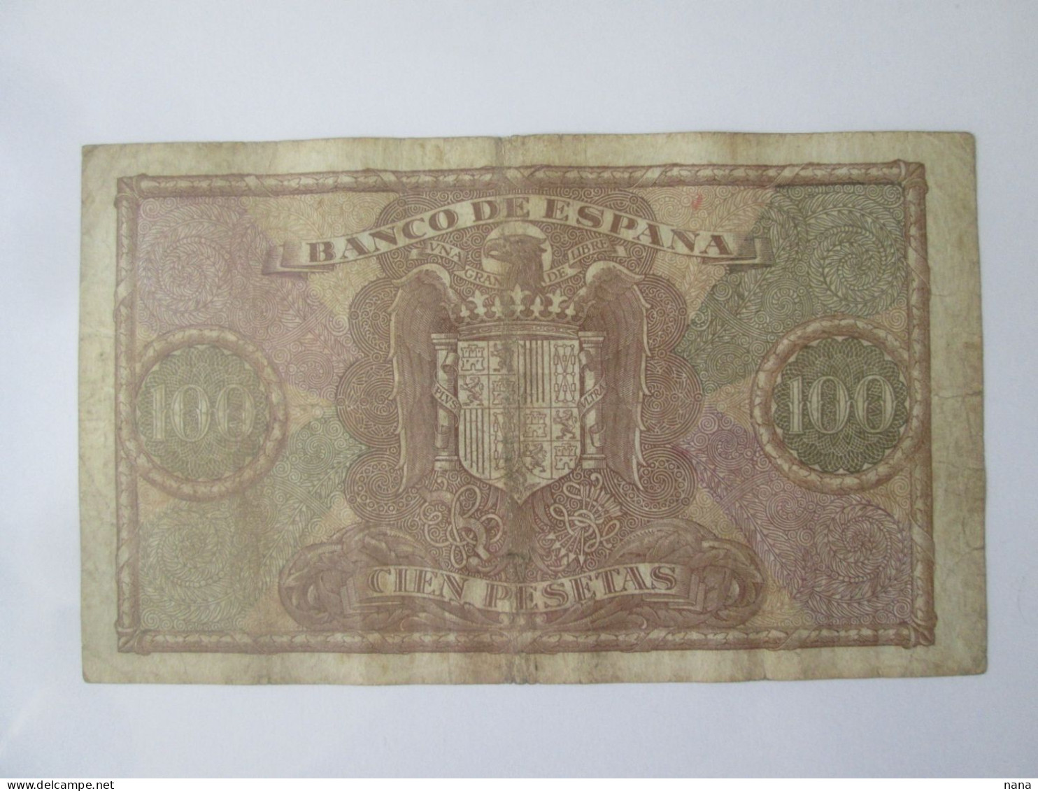 Spain 100 Pesetas 1940 Banknote See Pictures - 25 Pesetas