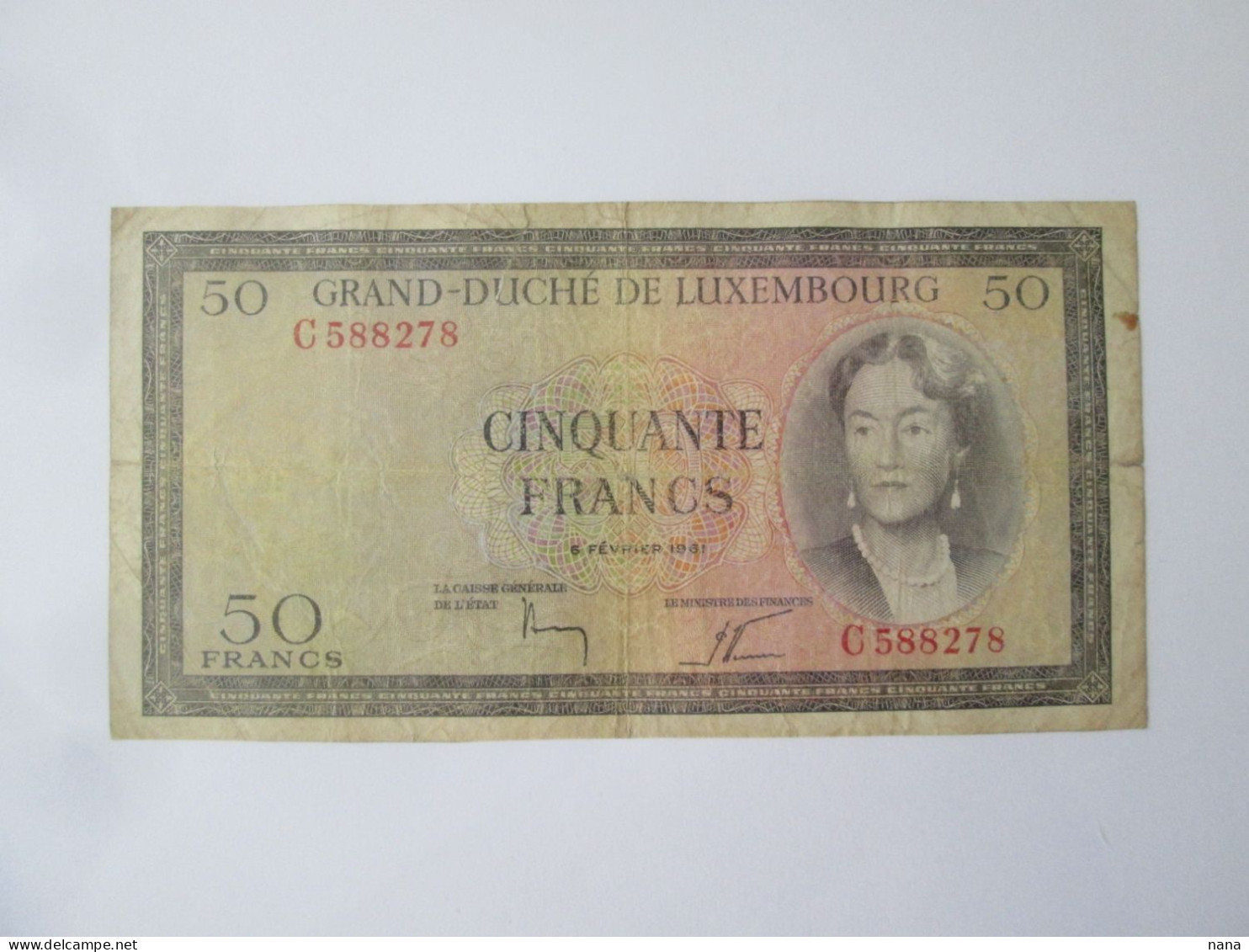 Luxembourg 50 Francs 1961 Banknote See Pictures - Lussemburgo