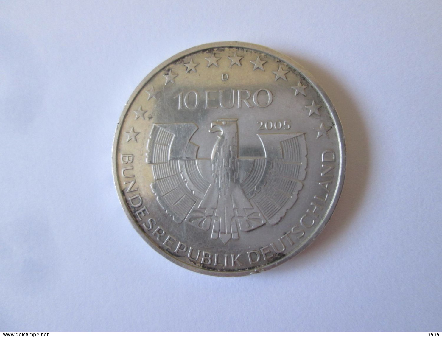 Germany 10 Euro 2005 D AUNC Silver/Argent.925 Commemorative Coin:Bavarian National Park,diameter=32.5 Mm,weight=18 Grams - Herdenkingsmunt