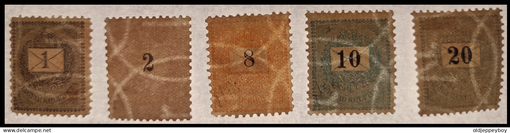 HONGRIE - HUNGARY - UNGARN / 1888 Typo. Perf. 12 X 11 1/2  & 11.5 X 11.5 WMK 132 RARE HIGH VALUE MLH FULL GUM - Unused Stamps