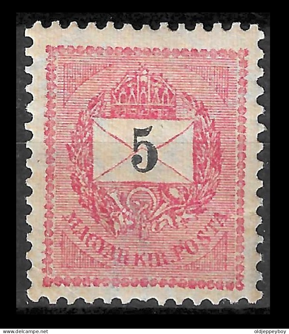 HONGRIE - HUNGARY - UNGARN / 1888 Typo. Perf. 12 X 11 1/2 WMK 135 CROWN IN CIRCLE MLH FULL GUM  5Kr  - Nuovi