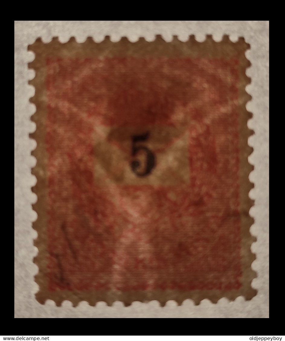 HONGRIE - HUNGARY - UNGARN / 1888 Typo. Perf. 12 X 11 1/2 WMK 135 CROWN IN CIRCLE MLH FULL GUM  5Kr  - Ongebruikt