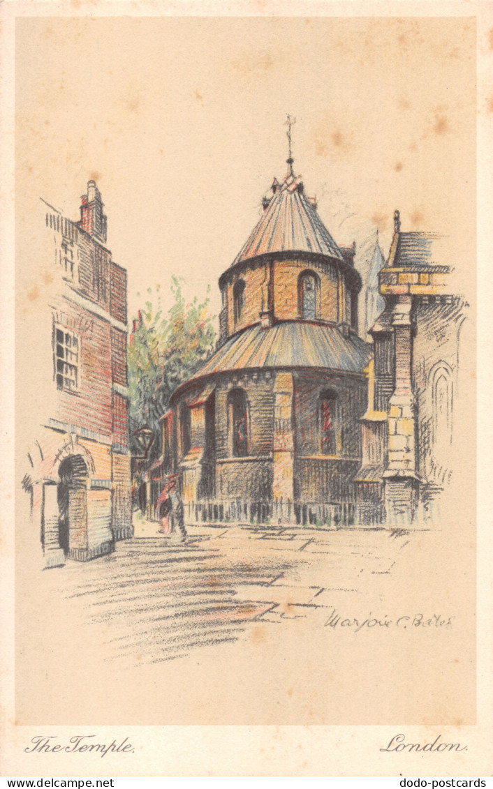 R286180 London. The Temple. Marjorie C. Bates. Postcard - Autres & Non Classés