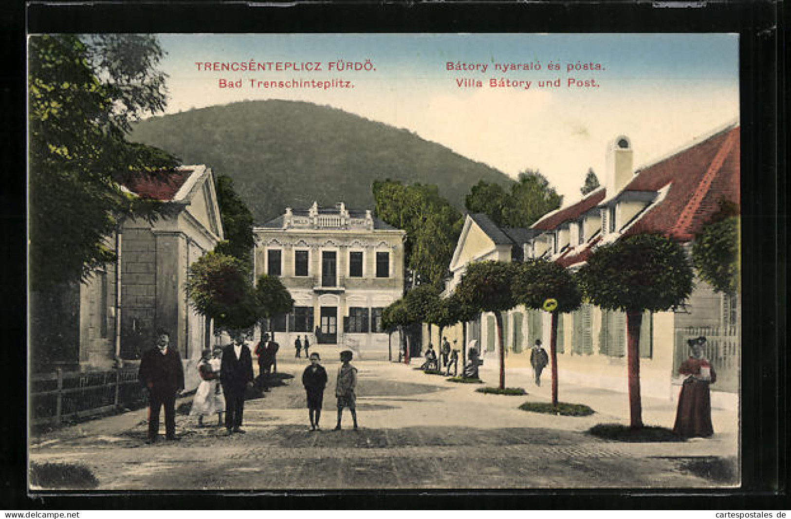 AK Bad Trenschinteplitz, Villa Bátory Und Post  - Slovaquie