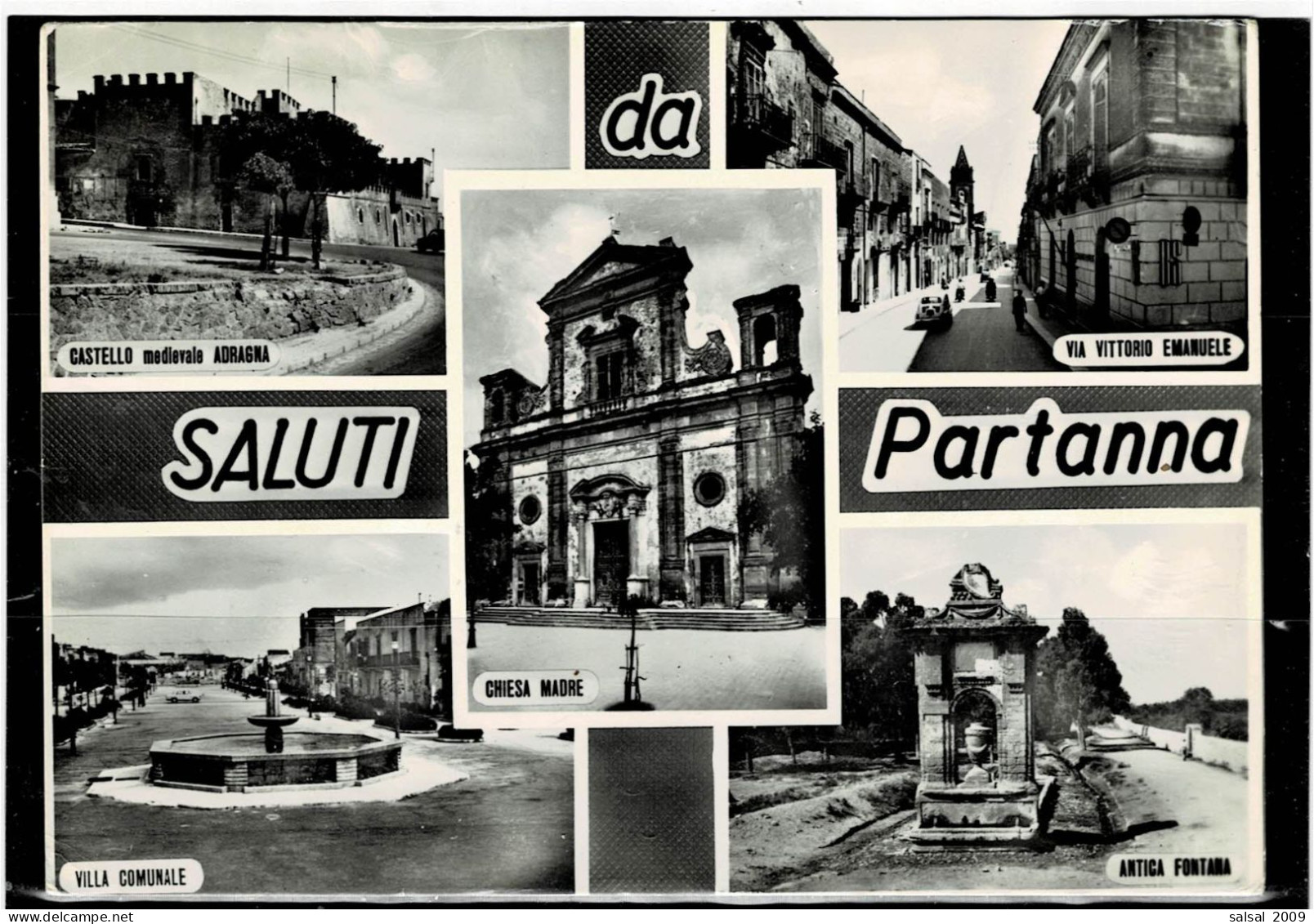 ITALIA ,cartolina Da "PARTANNA" (TP) ,scritta E Affrancata,ma Senza Timbri Postali ,qualita Ottima - Trapani