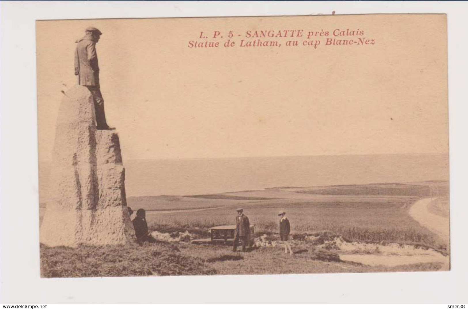 62 - Sangatte - Statue De Latham Au Cap Blanc Nez  - Cpa - Sangatte