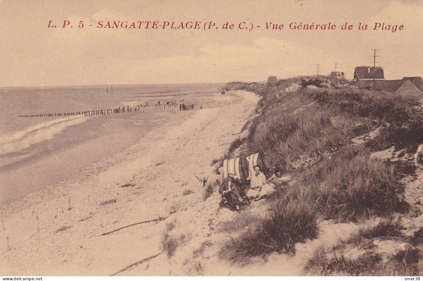 62 - Sangatte Plage - Vue Générale De La Plage  - Cpa - Sangatte