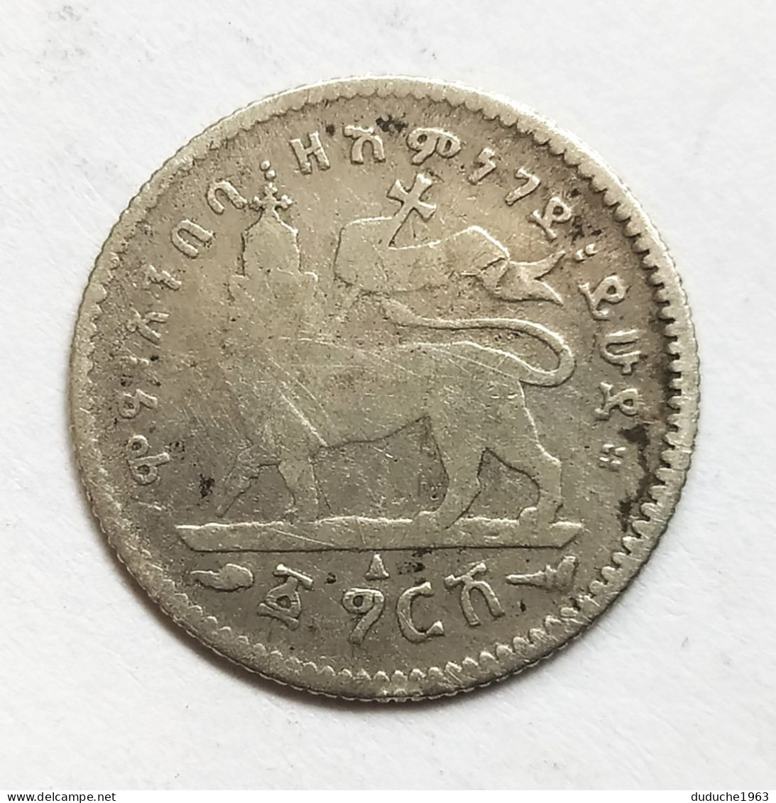 Ethiopie - 1 Gersh Menelik II Argent 1891 - Ethiopia