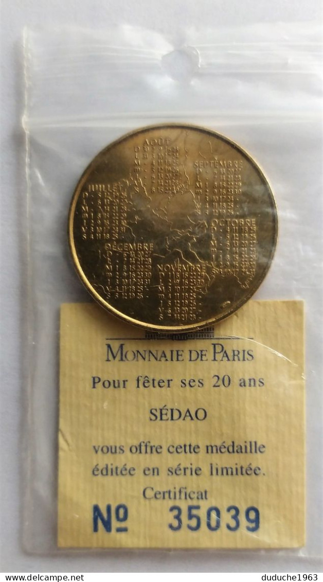 Monnaie De Paris 93.Aulnay Sous Bois - SEDAO 20 Ans 1998 - Non Datati