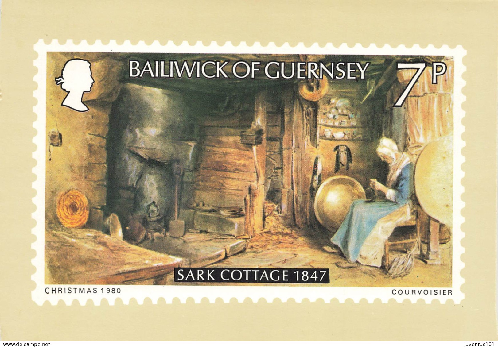 CPSM Channel Islands, Bailiwick Of Guernsey, Sark Cottage 1847-Timbre         L2842 - Guernsey