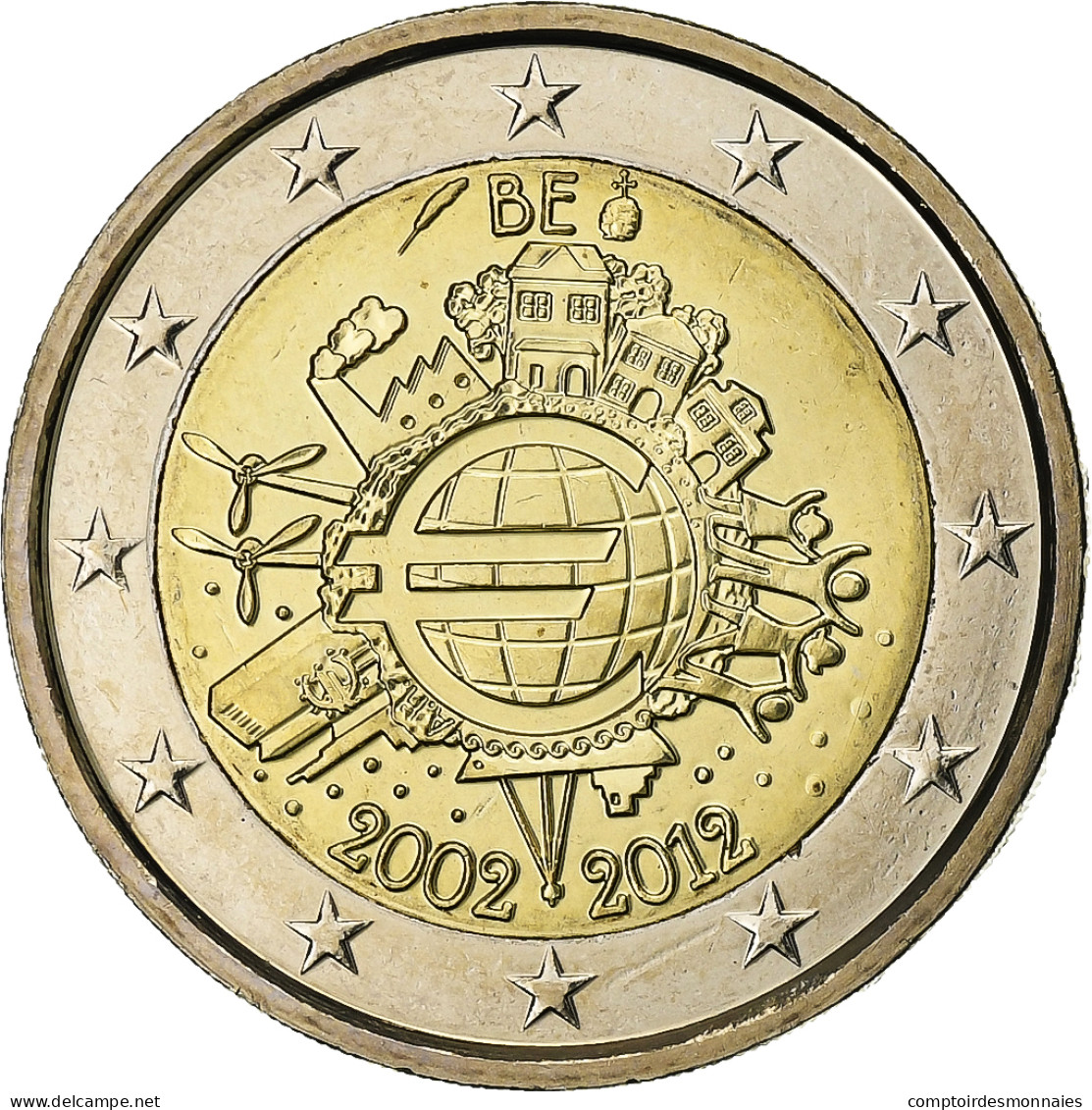 Belgique, 2 Euro, €uro 2002-2012, 2012, SPL+, Bimétallique - Belgien