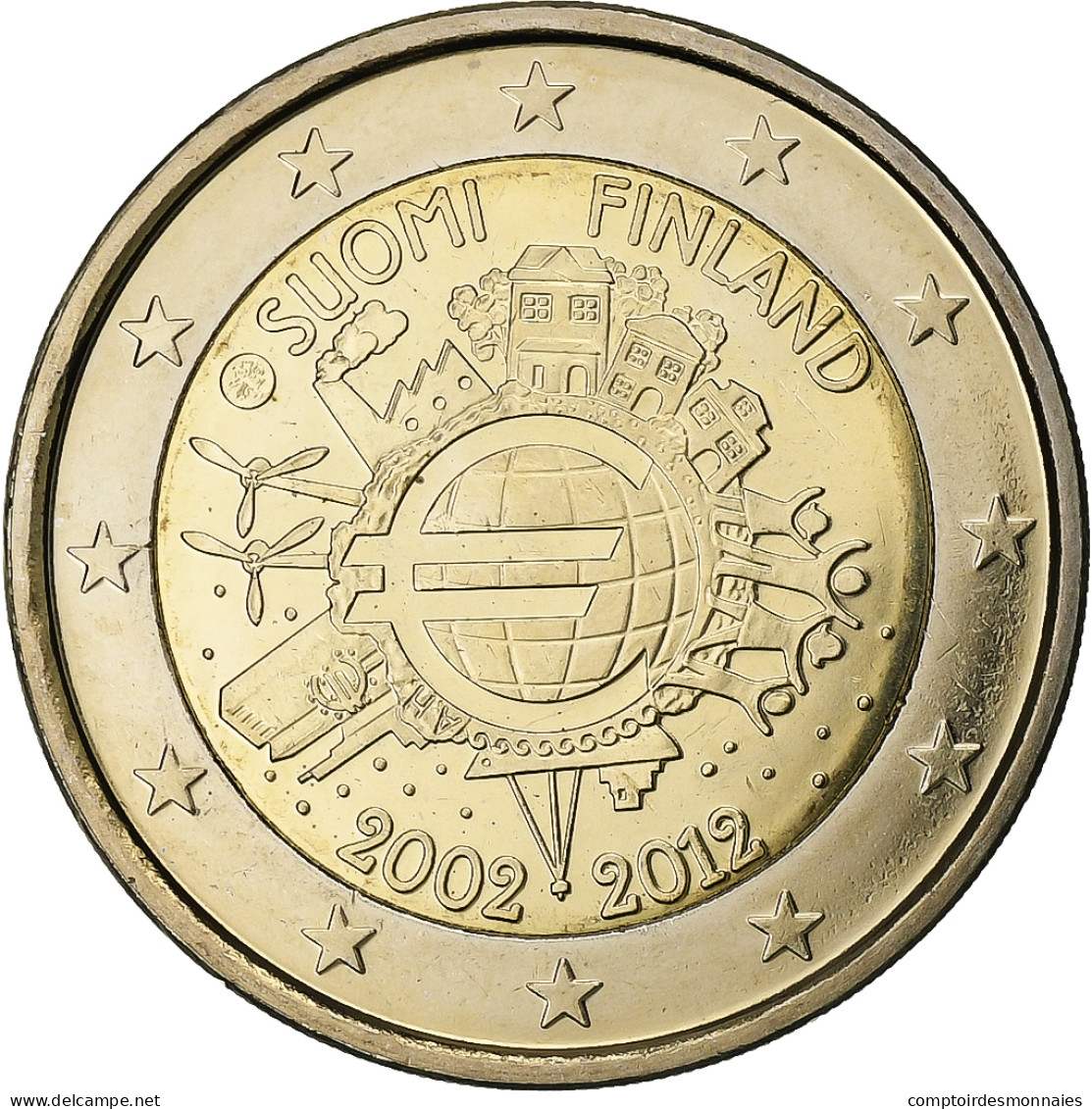 Finlande, 2 Euro, €uro 2002-2012, 2012, SPL+, Bimétallique - Finnland