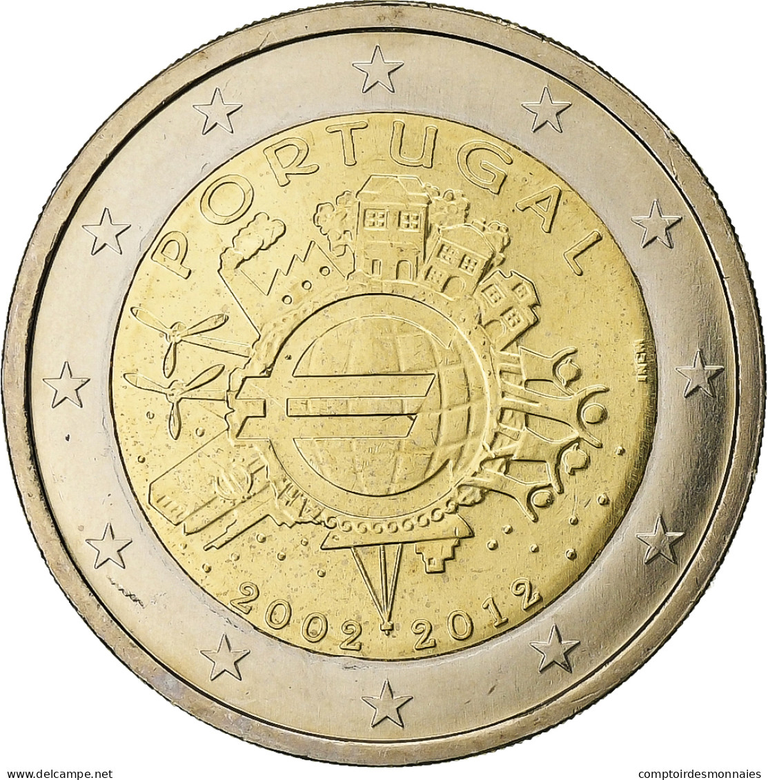 Portugal, 2 Euro, 2012, Lisbonne, SPL+, Bimétallique, KM:812 - Portugal