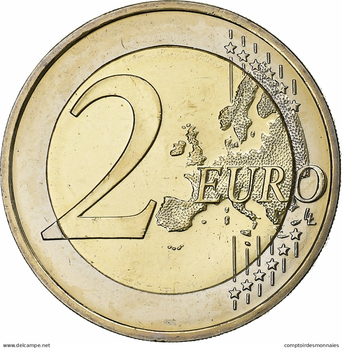 Allemagne, 2 Euro, 2015, Stuttgart, 30 Ans   Drapeau Européen, SPL+ - Deutschland