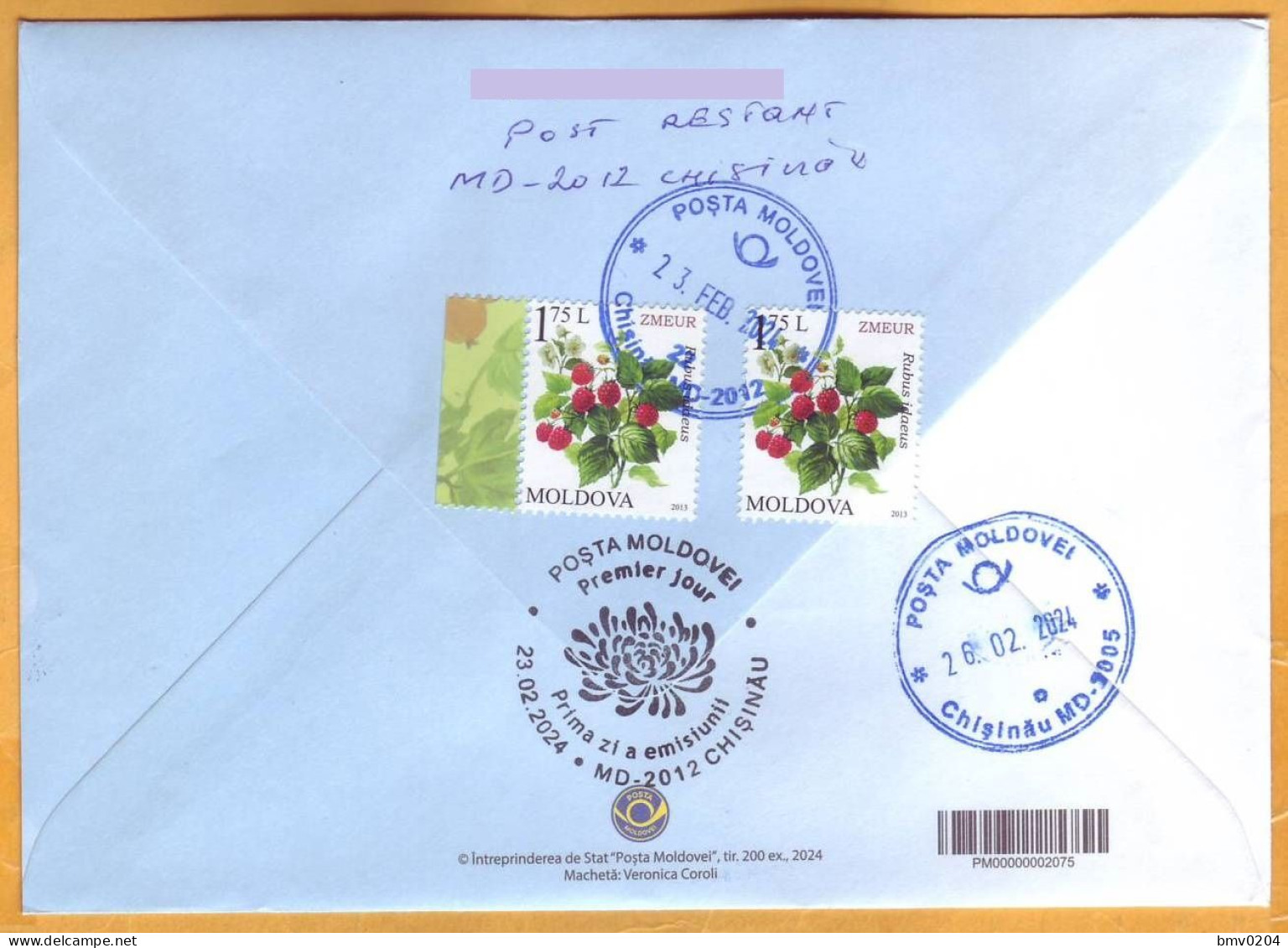 2024  Moldova FDC Festival-contest For The Creation And Interpretation Of Romances ”Silver Chrysanthemum” Used - Moldavie