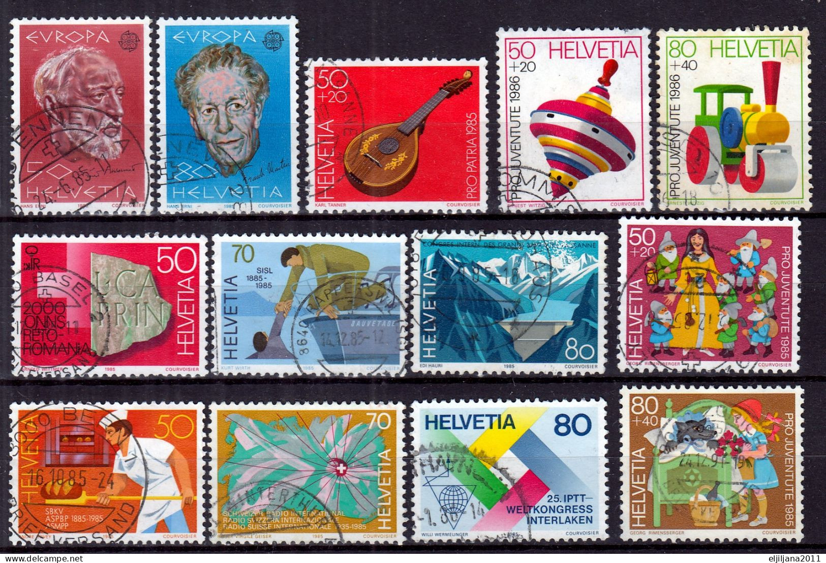 Switzerland / Helvetia / Schweiz / Suisse 1985 - 1986 ⁕ Nice Collection / Lot Of 20 Used Stamps - See All Scan - Gebruikt